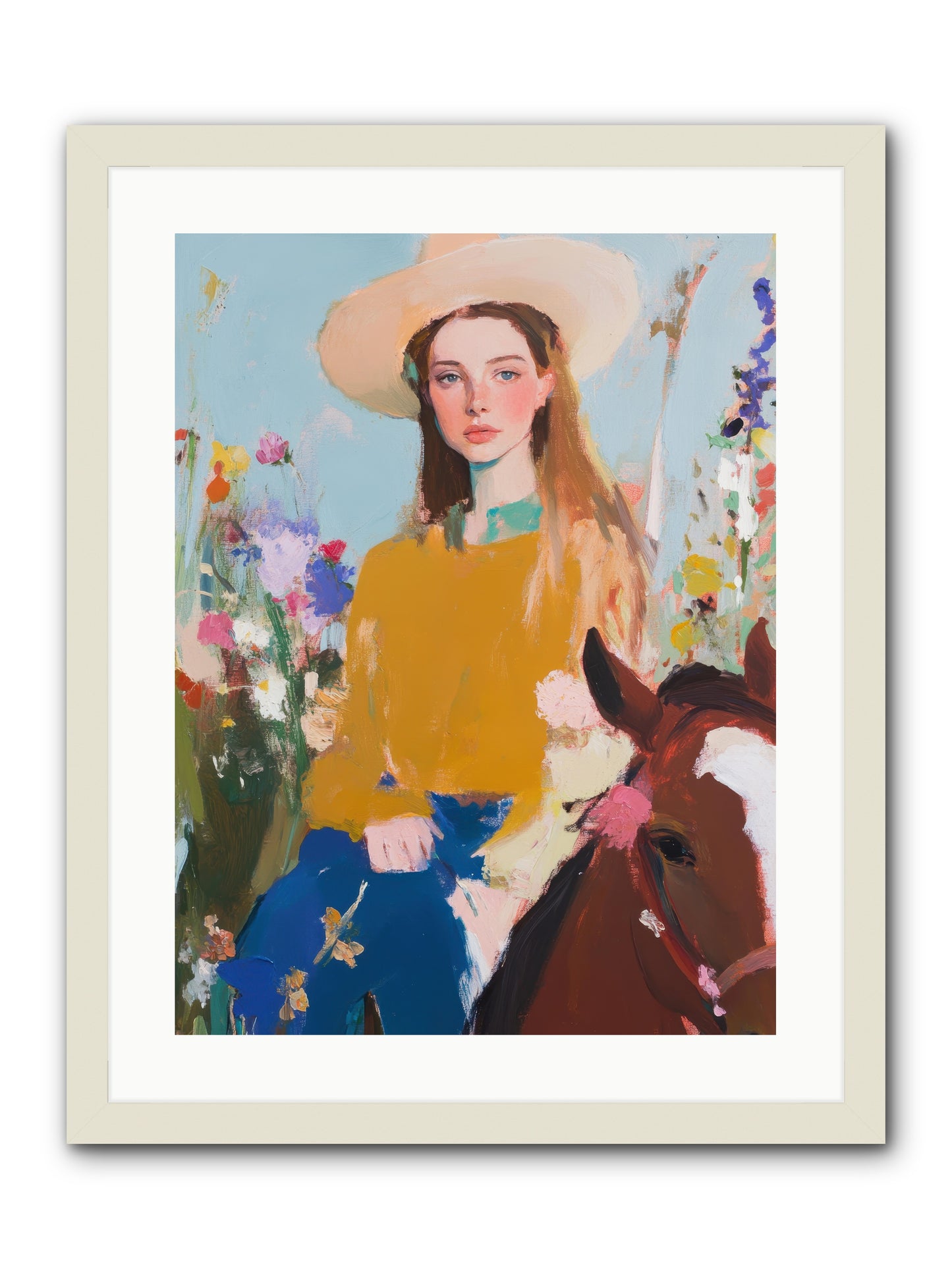 Suede & Sunlight -- Framed Print - White 18x24