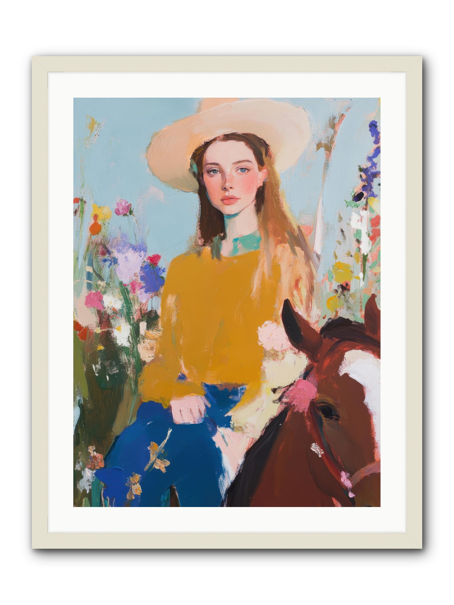 Suede & Sunlight -- Framed Print - White 24x32