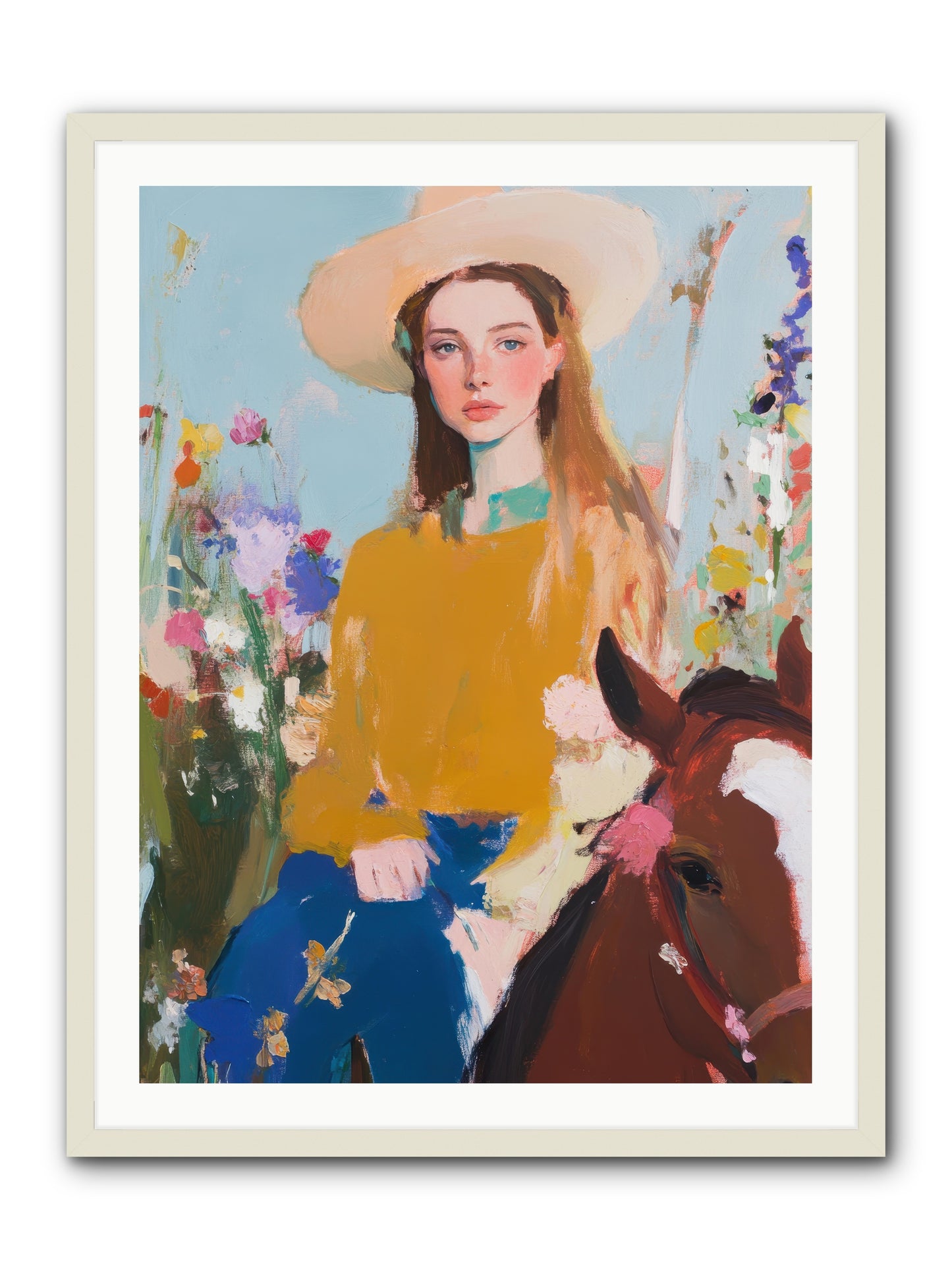 Suede & Sunlight -- Framed Print - White 30x40
