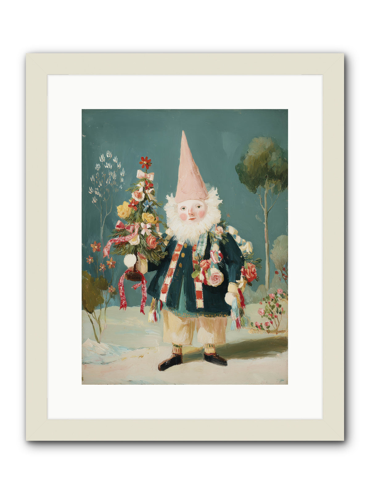 Sugar-Dusted & Darling -- Framed Print - White 12x16