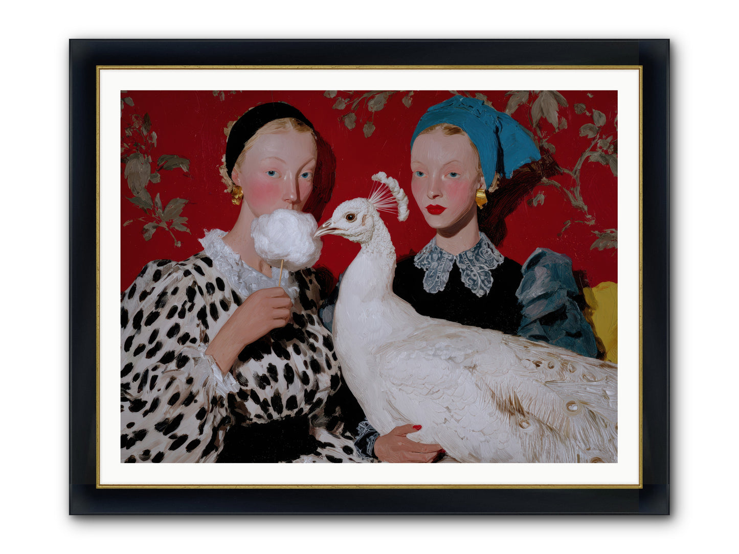 Sugar & Feathers — Sugar-Feathers-48x36-Framed-Print-Wide-Black-w-Gold.jpg