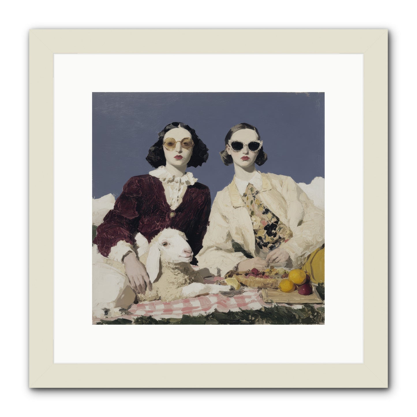 Sugar-Made Sky -- Framed Print - White 12x12