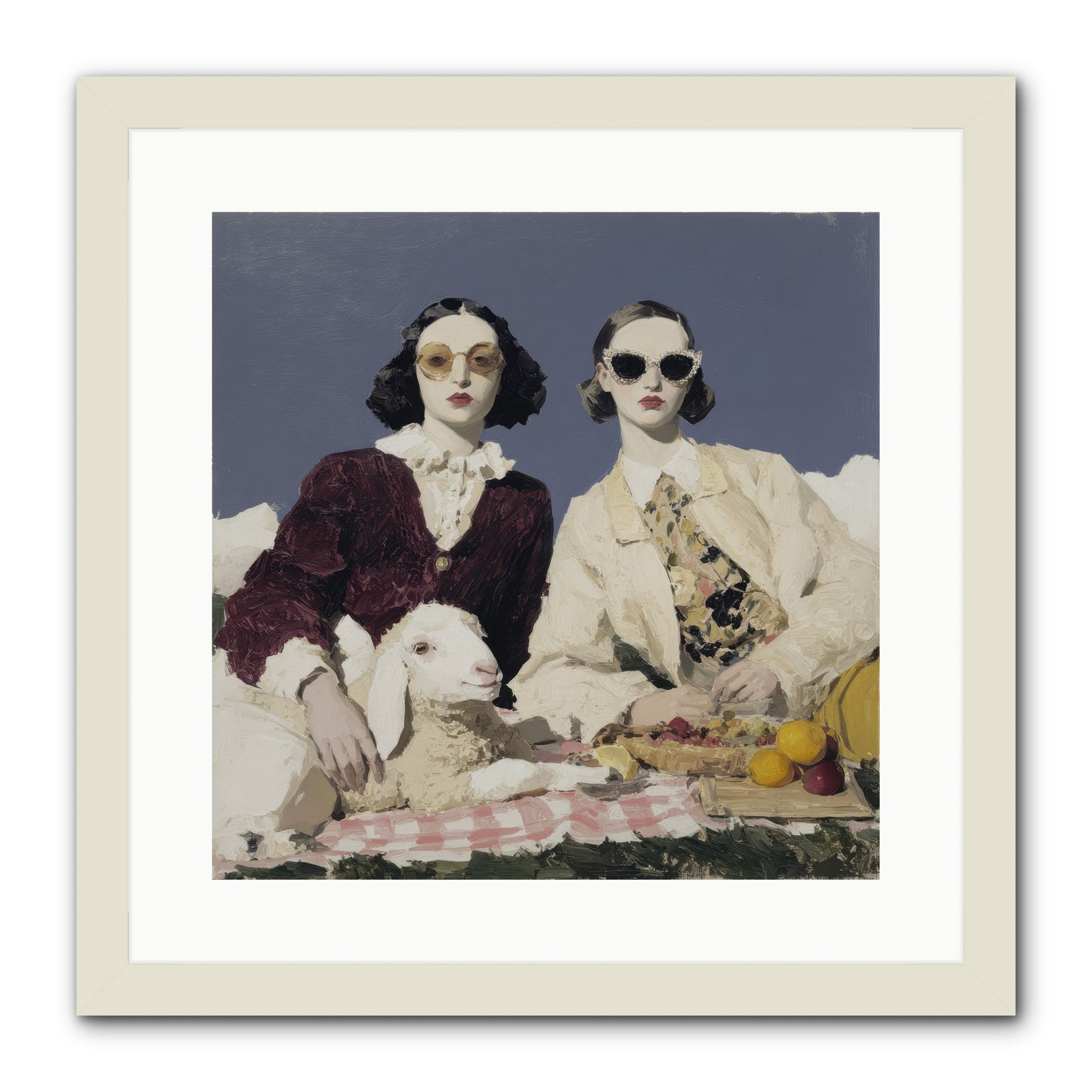 Sugar-Made Sky -- Framed Print - White 16x16