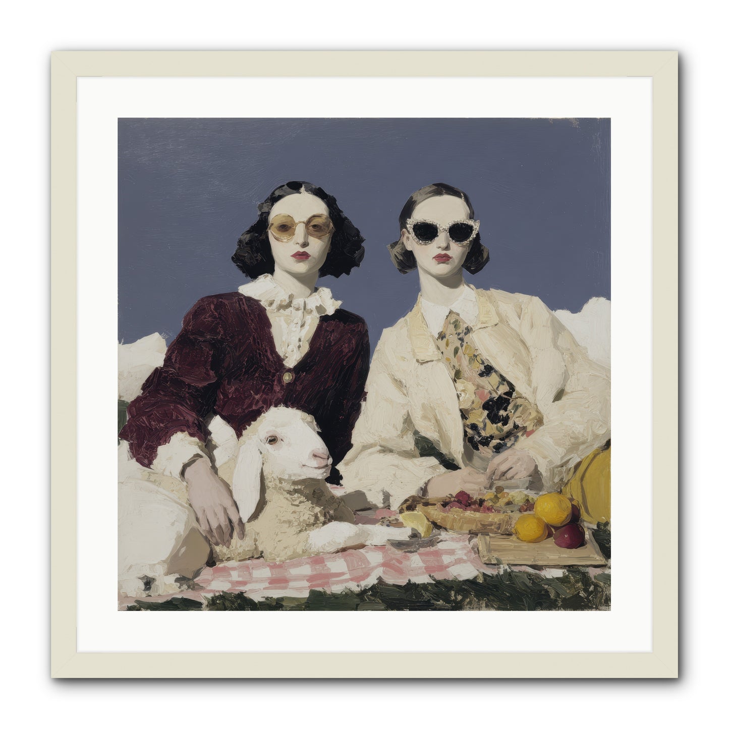 Sugar-Made Sky -- Framed Print - White 24x24