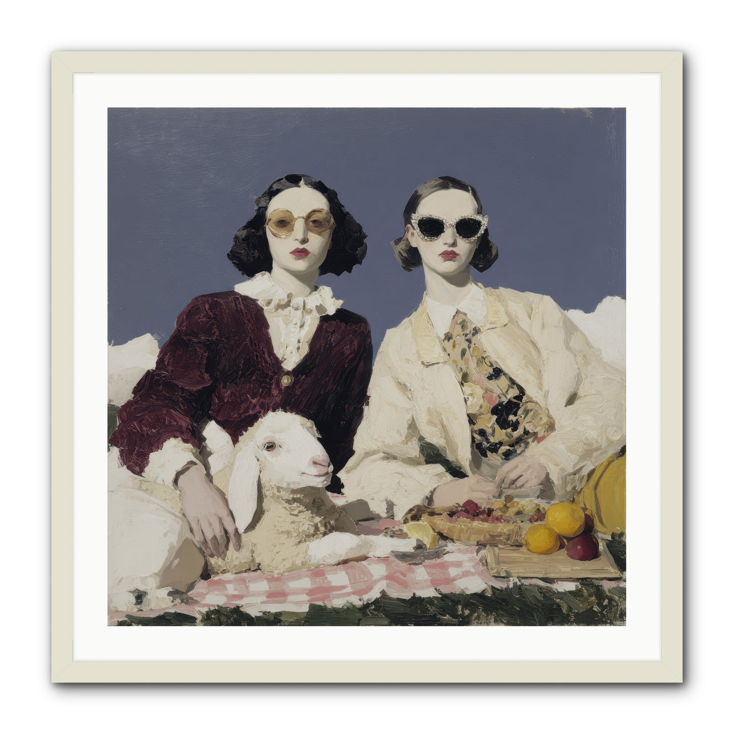 Sugar-Made Sky -- Framed Print - White 30x30
