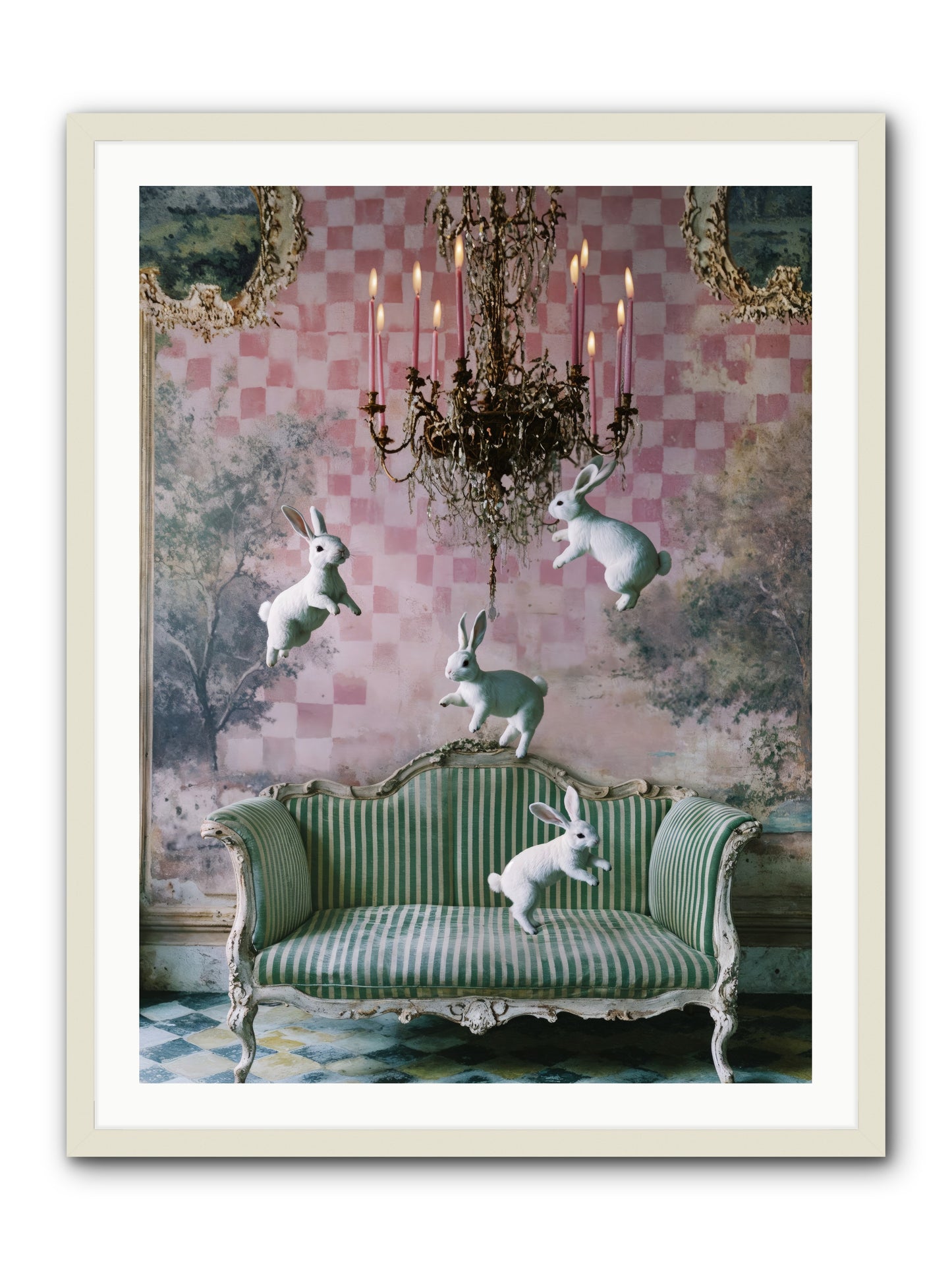 Sugar Thistle Tales -- Framed Print - White 30x40