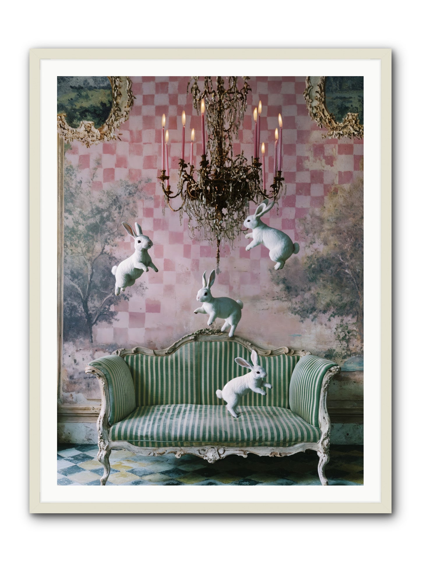 Sugar Thistle Tales -- Framed Print - White 36x48