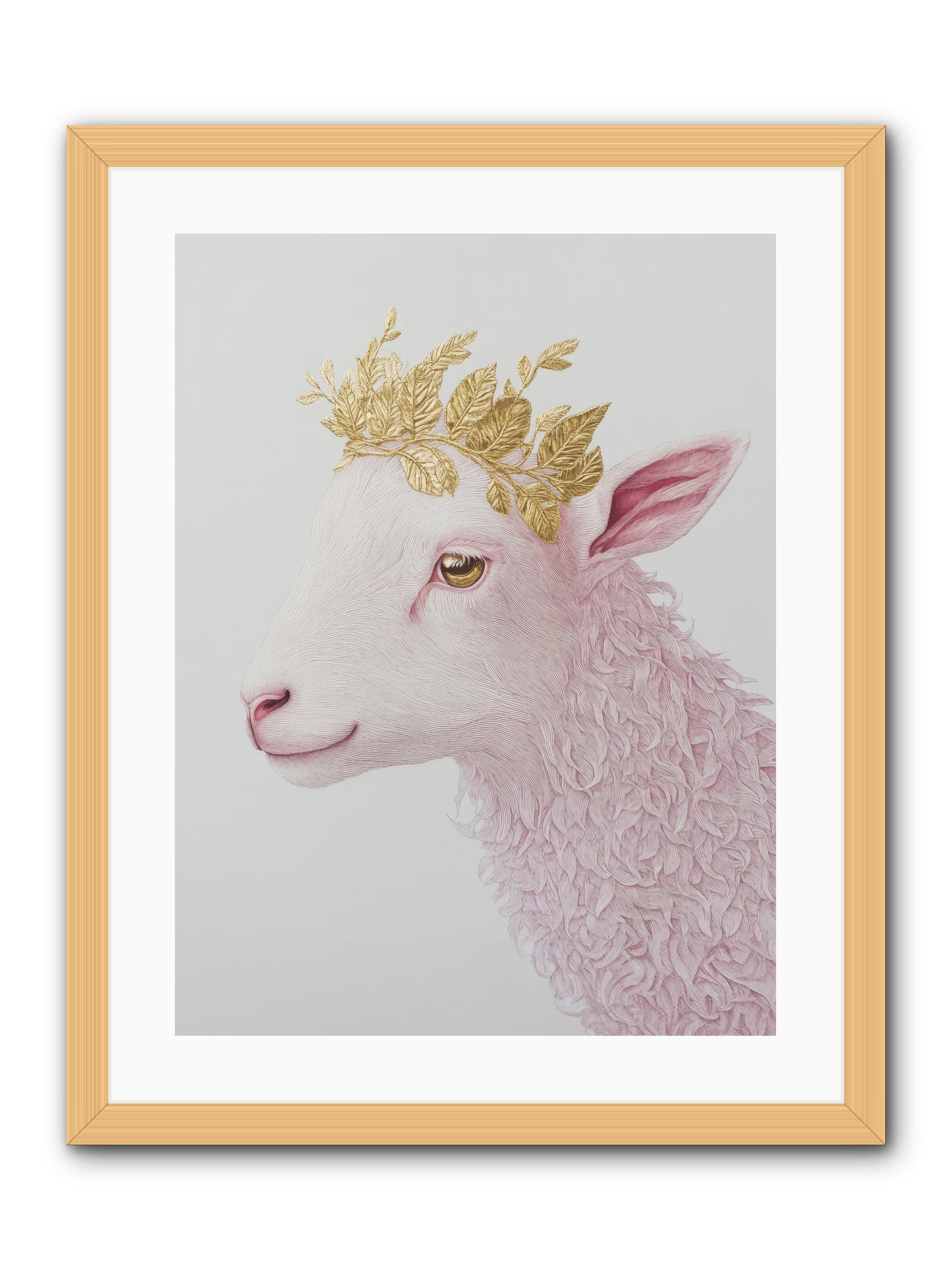 Sugared Snow -- Framed Print - Natural 18x24