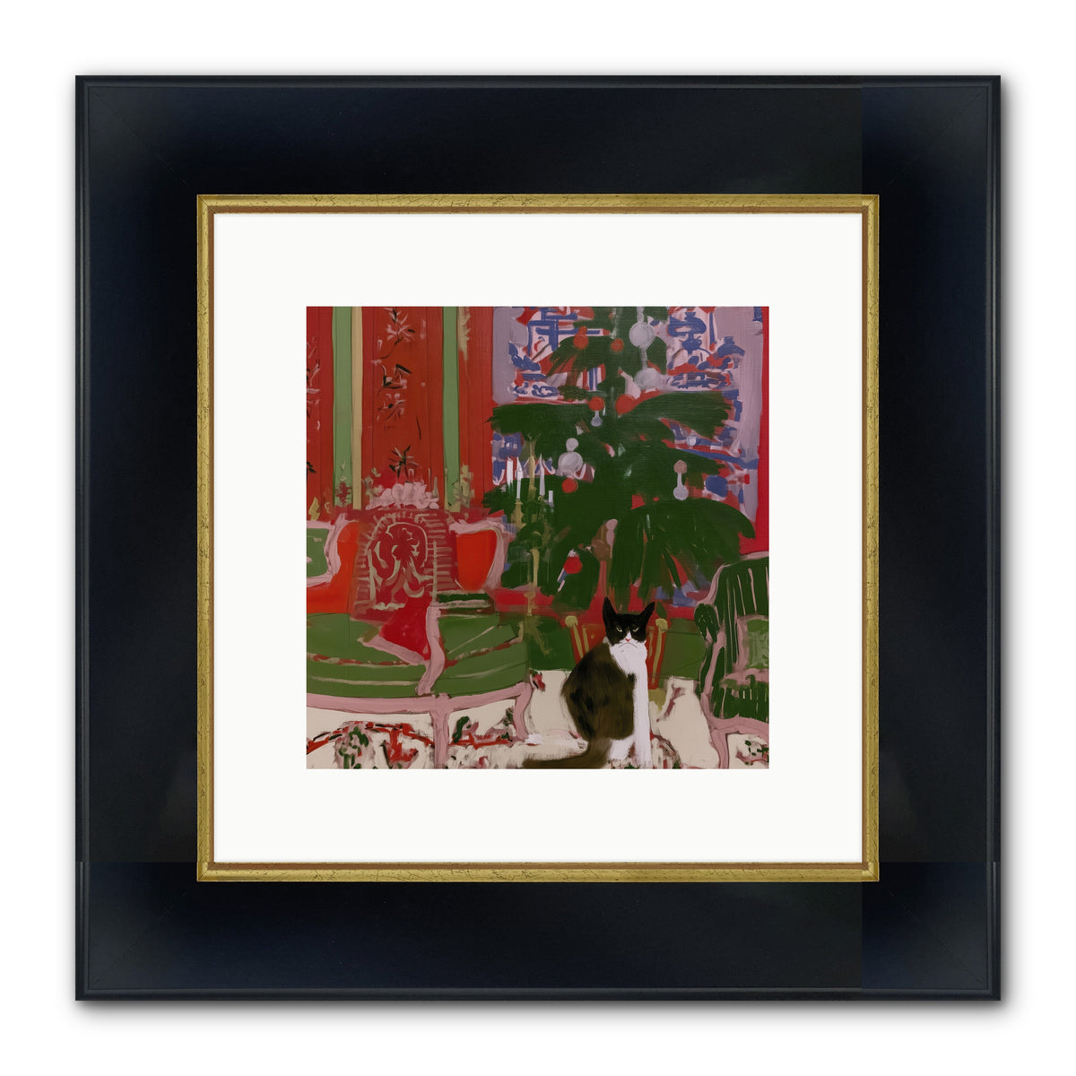 Sugarplum Room — Sugarplum-Room-10x10-Framed-Print-Wide-Black-w-Gold.jpg