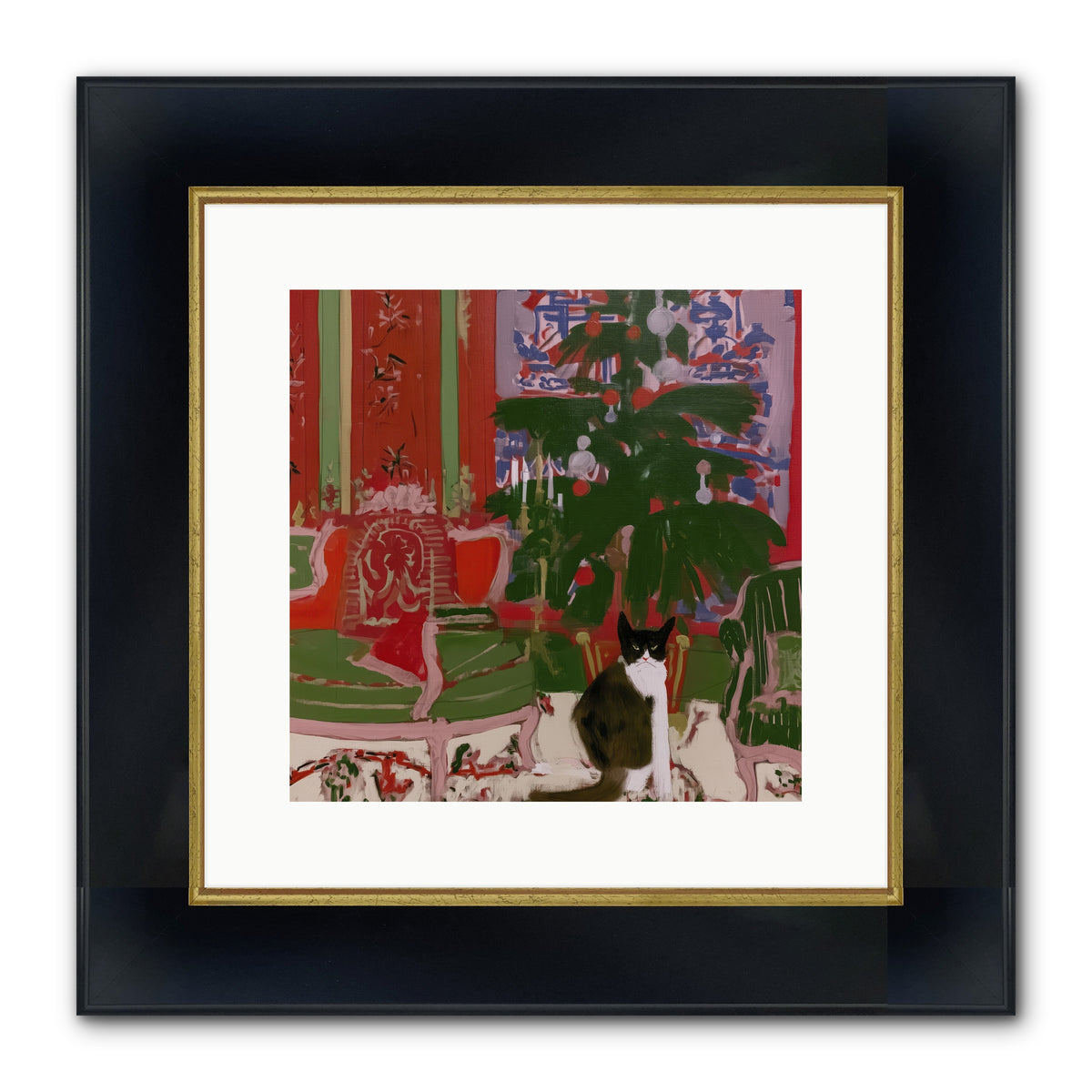 Sugarplum Room — Sugarplum-Room-12x12-Framed-Print-Wide-Black-w-Gold.jpg