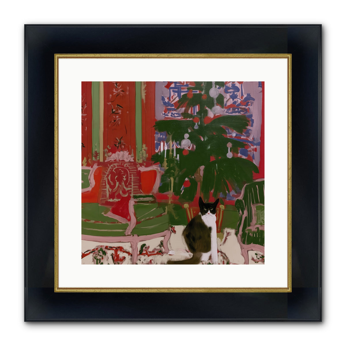Sugarplum Room — Sugarplum-Room-16x16-Framed-Print-Wide-Black-w-Gold.jpg