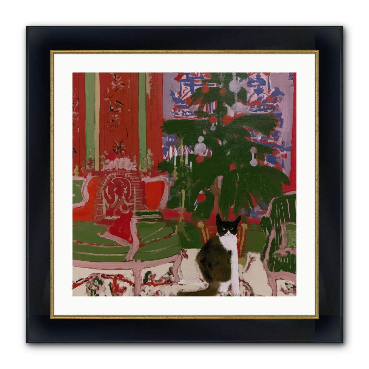 Sugarplum Room — Sugarplum-Room-24x24-Framed-Print-Wide-Black-w-Gold.jpg