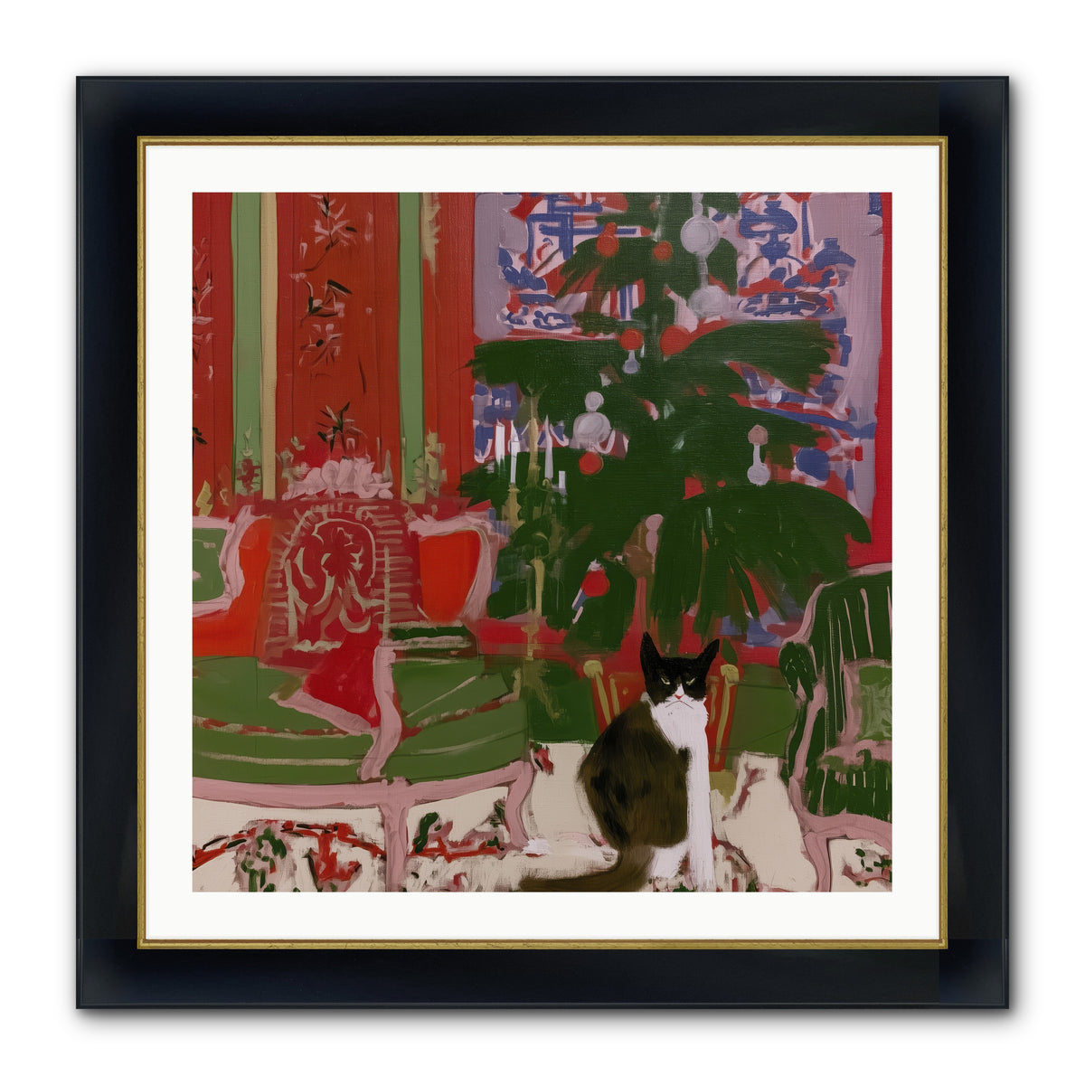 Sugarplum Room — Sugarplum-Room-30x30-Framed-Print-Wide-Black-w-Gold.jpg