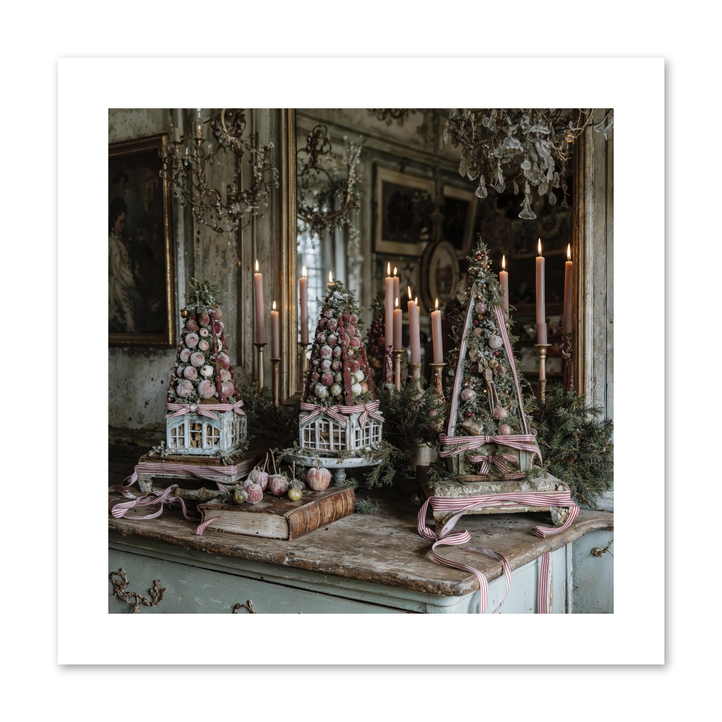 Sugarplum Village Square -- Paper Print 10x10