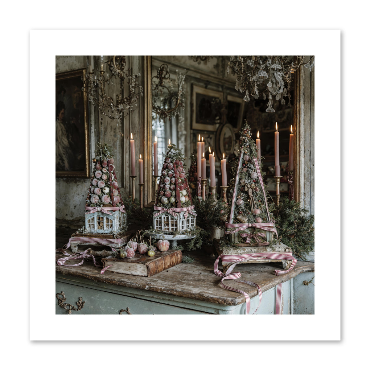 Sugarplum Village Square -- Paper Print 10x10