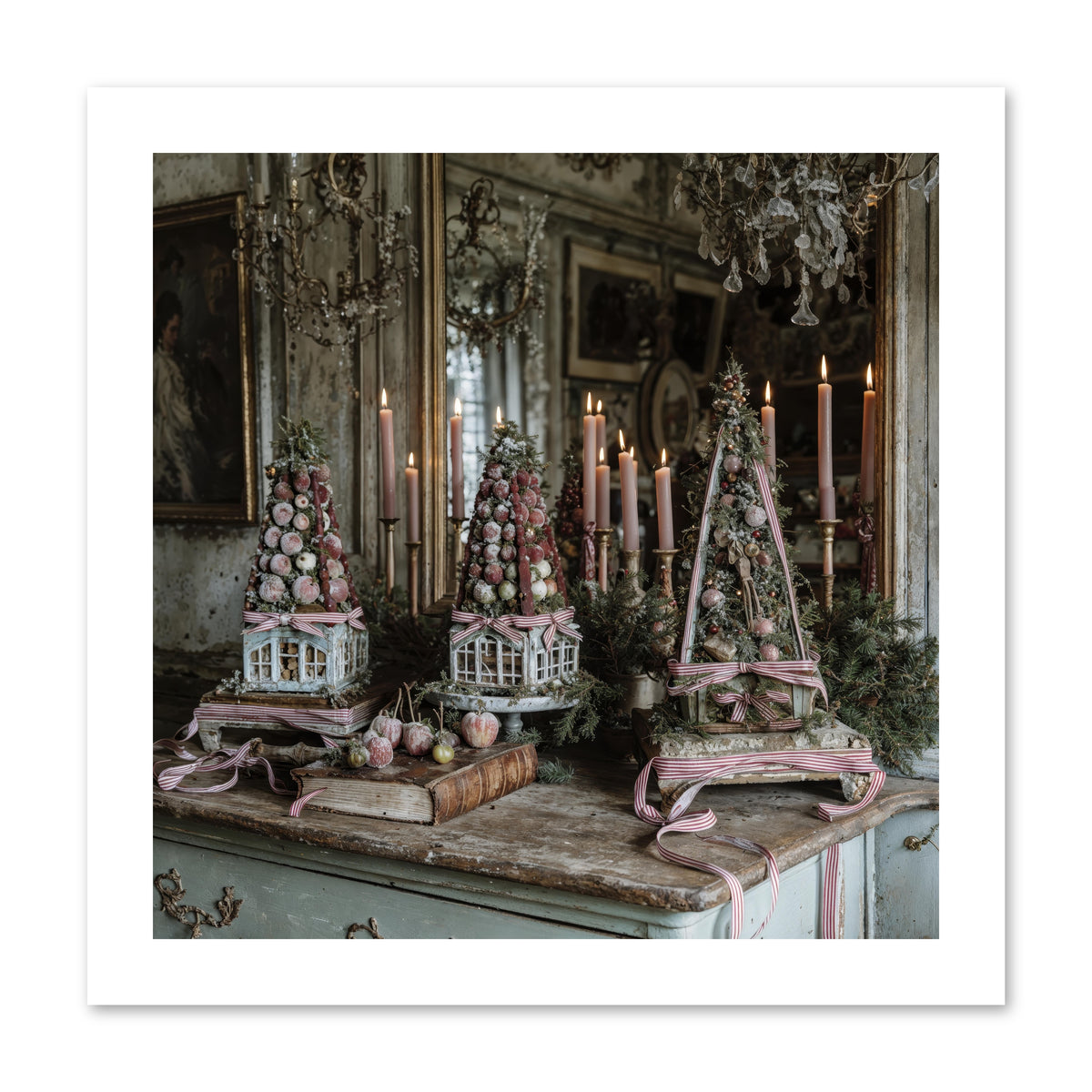 Sugarplum Village Square -- Loose Canvas Print 12x12