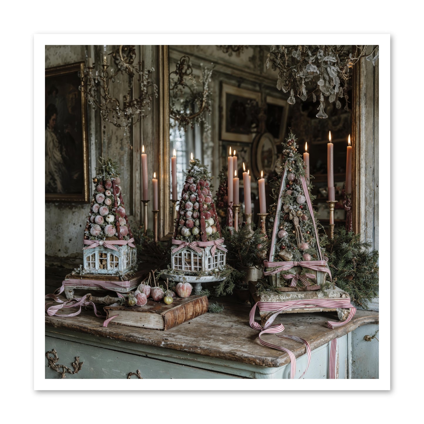 Sugarplum Village Square -- Paper Print 30x30