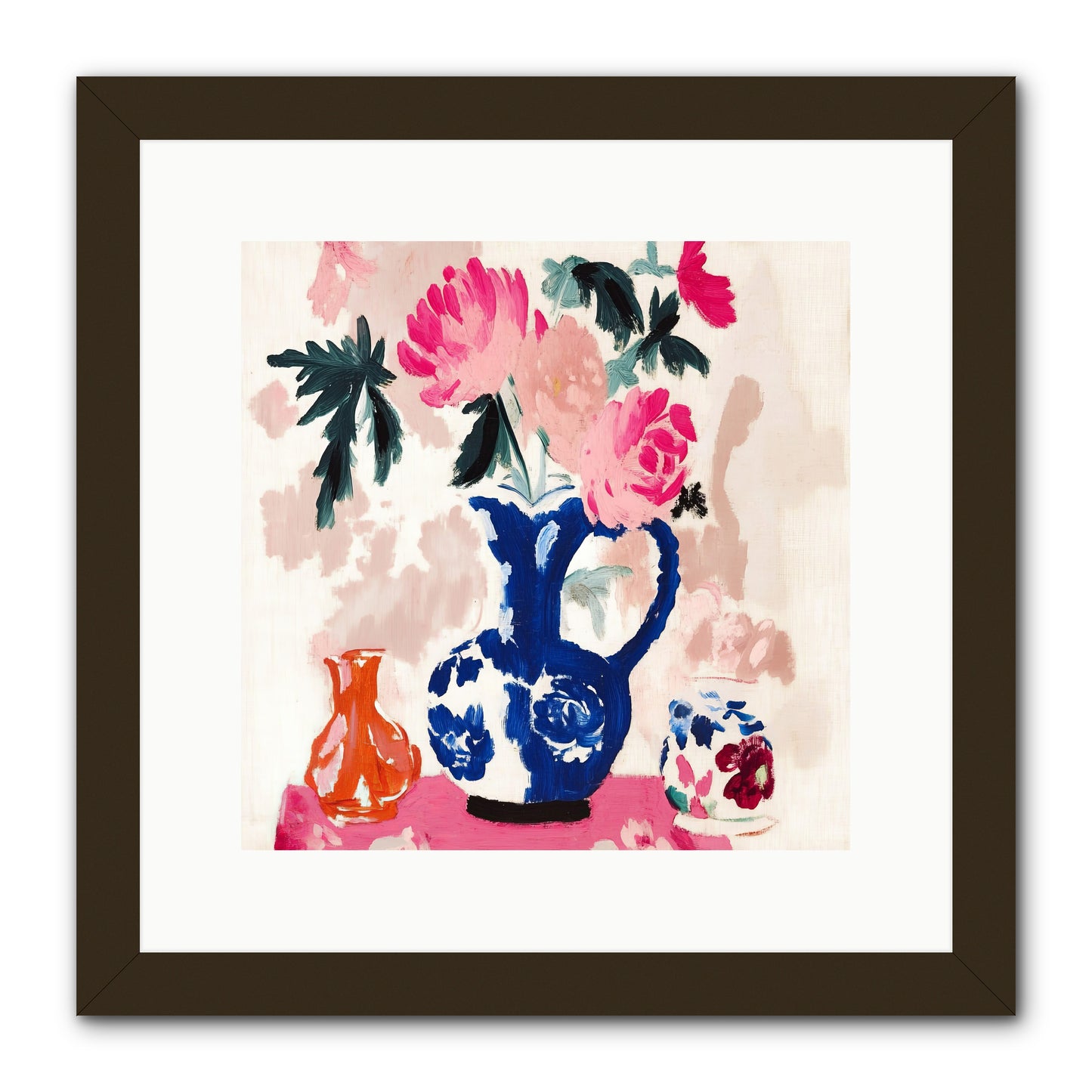 Summer Blooms -- Framed Print - Black 12x12