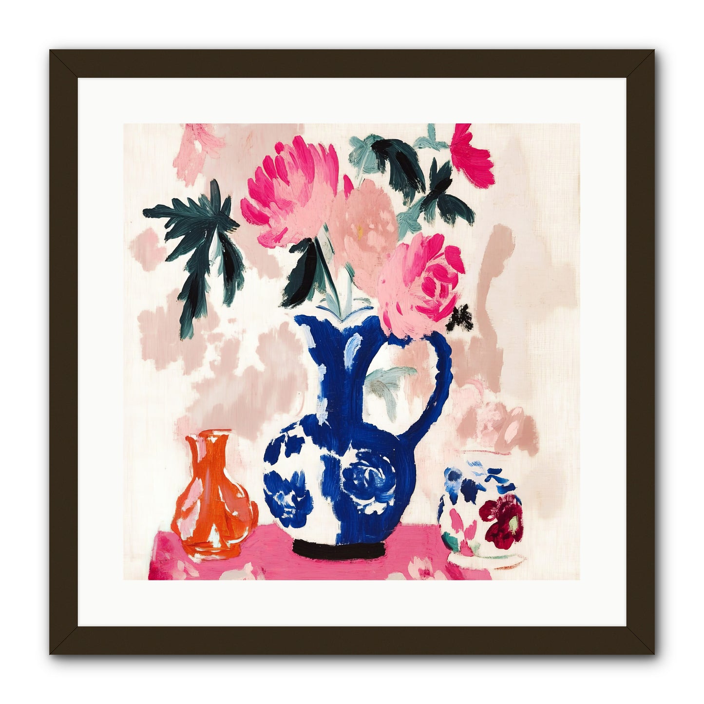 Summer Blooms -- Framed Print - Black 20x20
