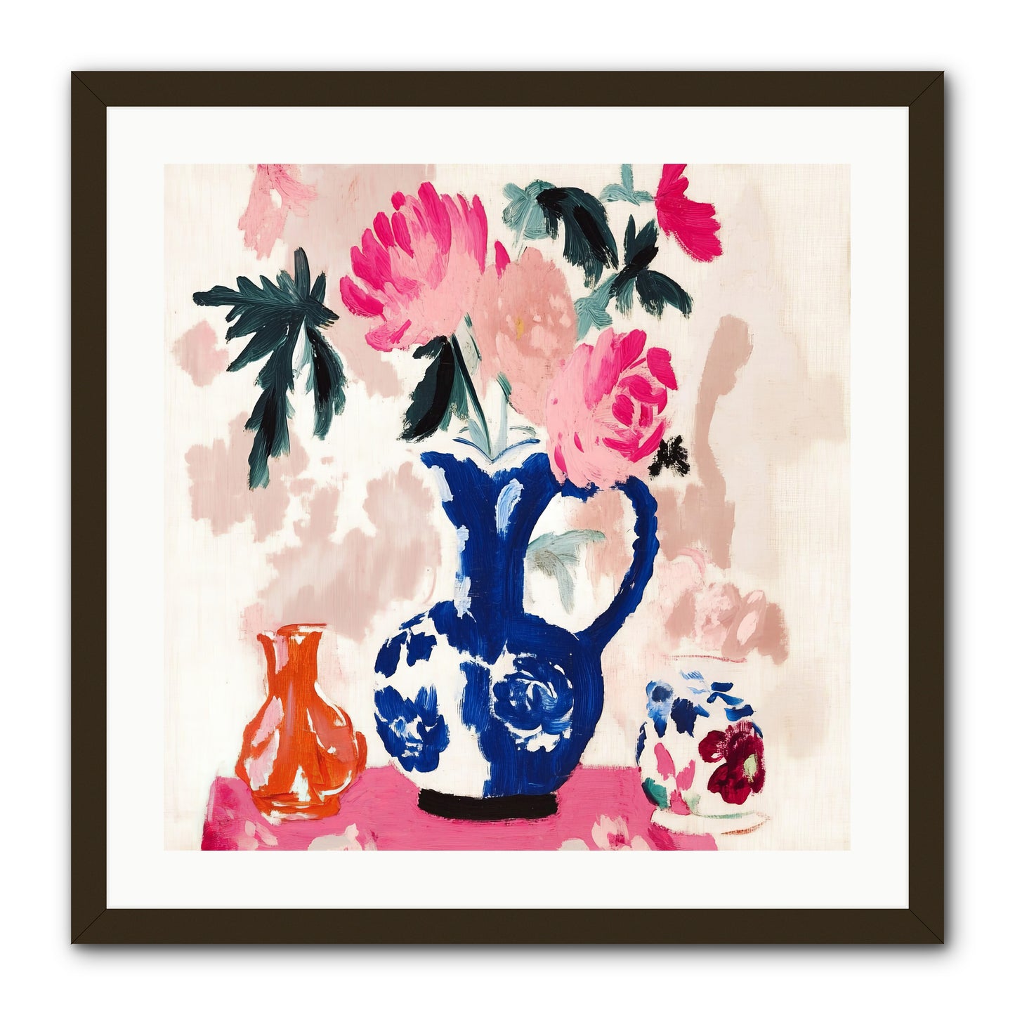 Summer Blooms -- Framed Print - Black 24x24