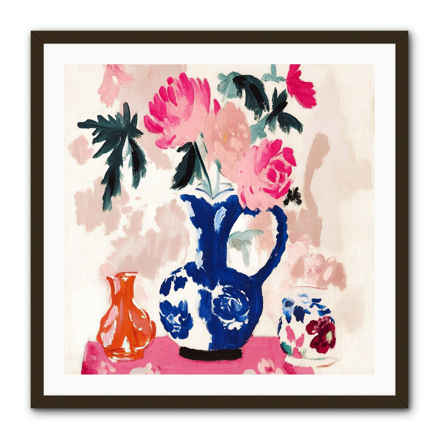 Summer Blooms -- Framed Print - Black 30x30