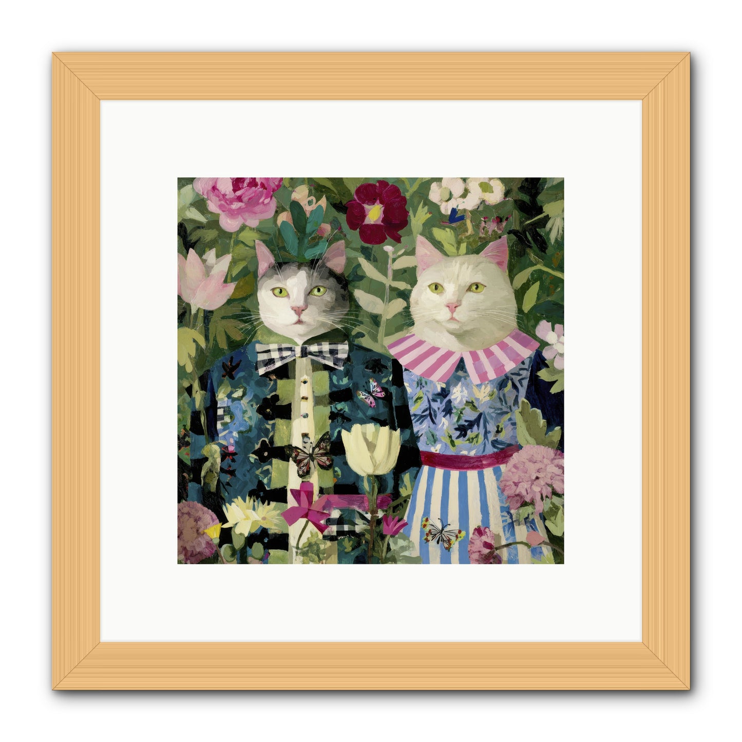 Summer Canvas -- Framed Print - Natural 10x10