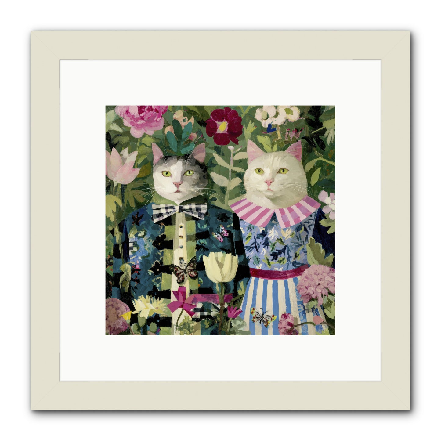 Summer Canvas -- Framed Print - White 10x10