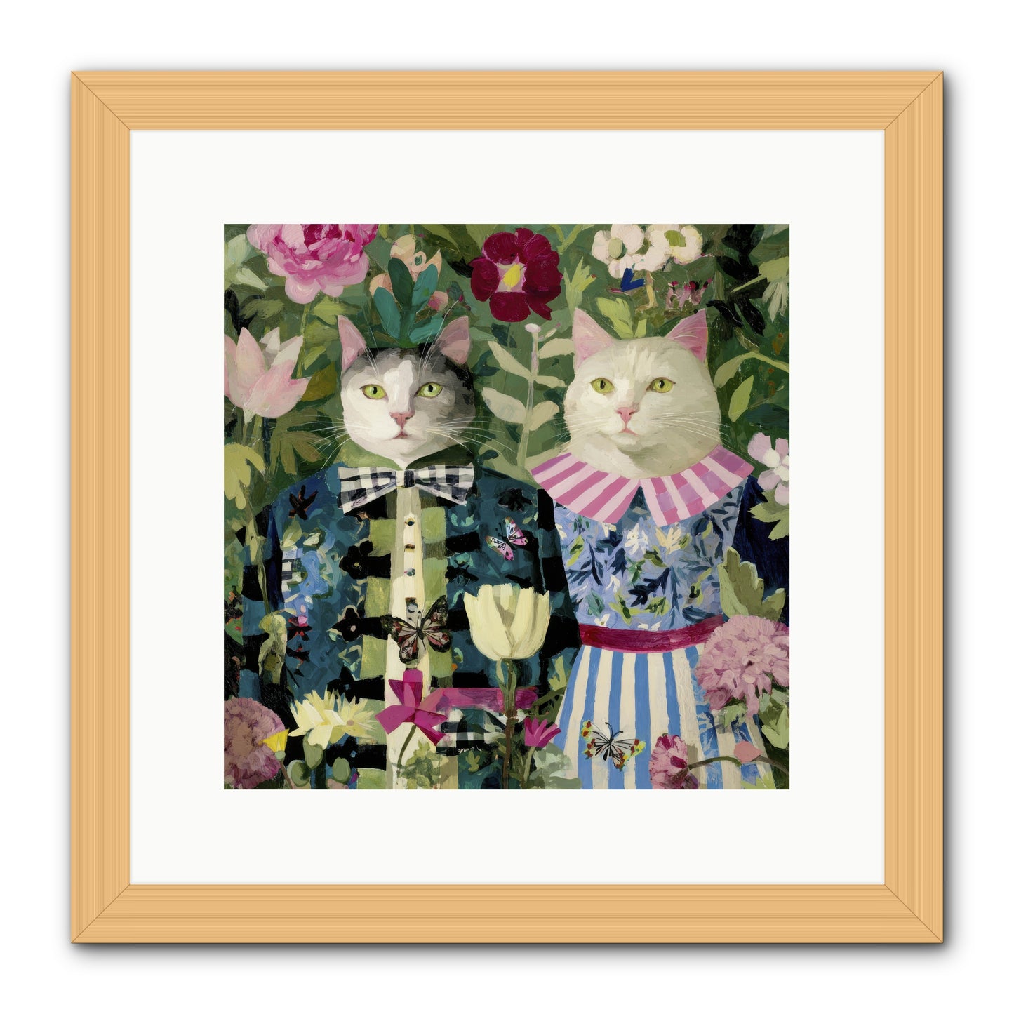 Summer Canvas -- Framed Print - Natural 12x12