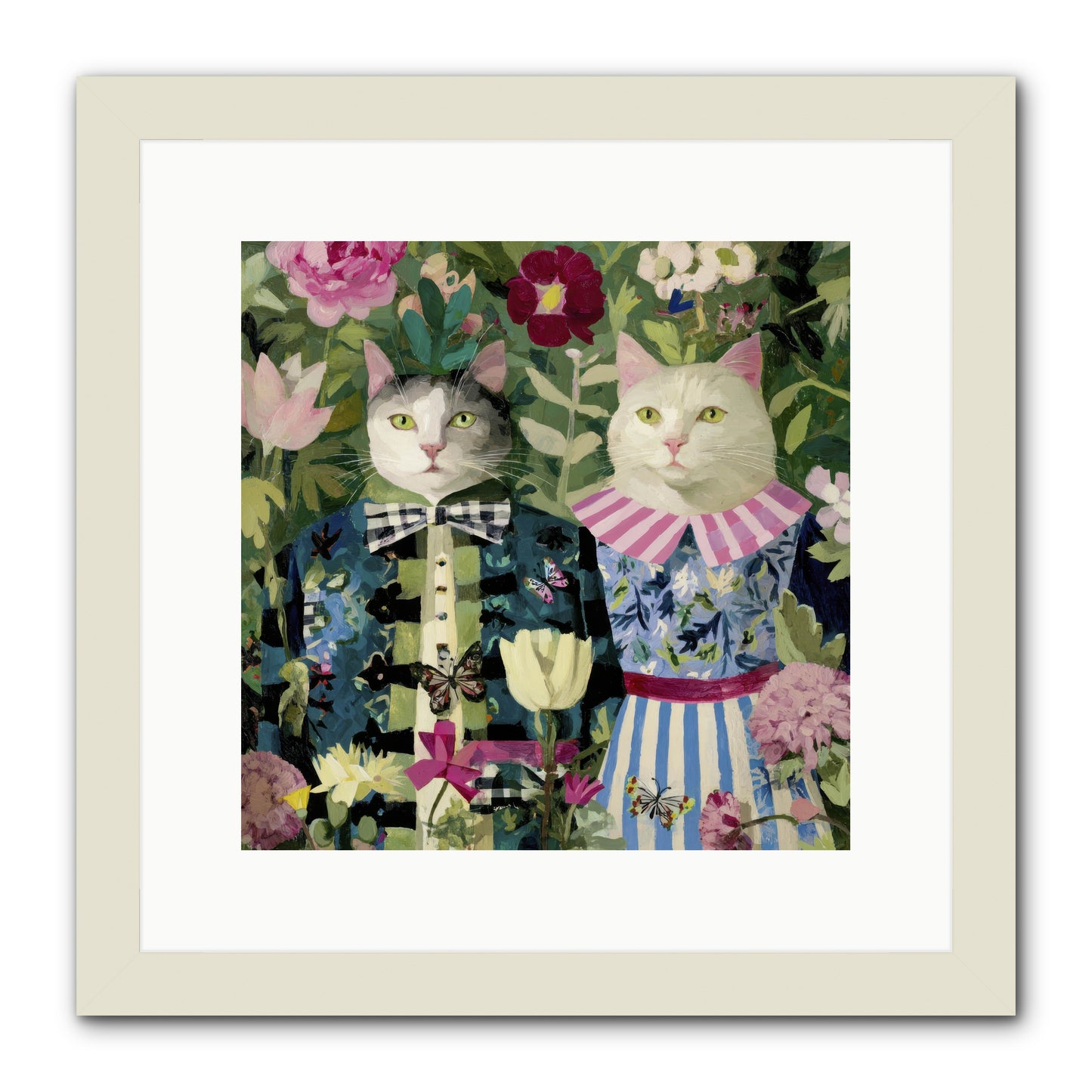Summer Canvas -- Framed Print - White 12x12