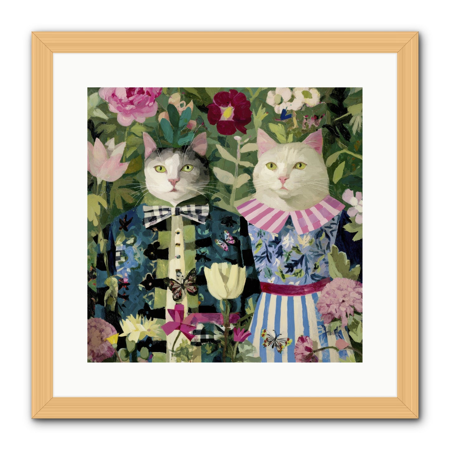 Summer Canvas -- Framed Print - Natural 16x16