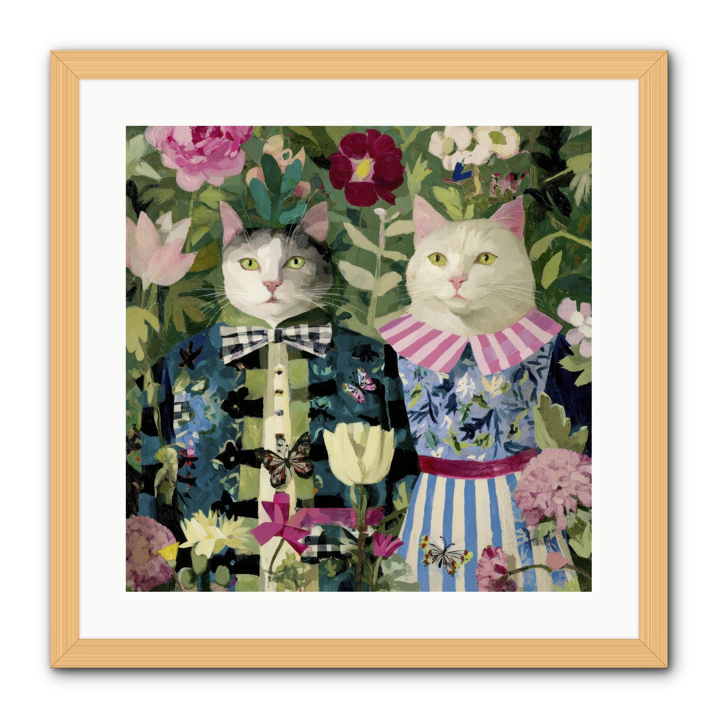 Summer Canvas -- Framed Print - Natural 20x20