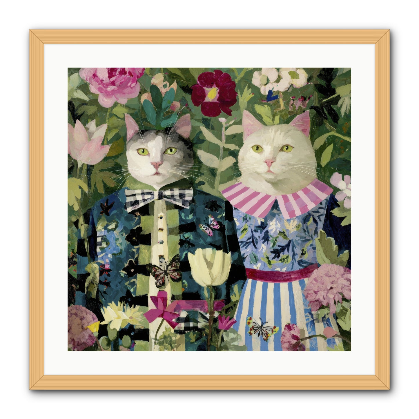 Summer Canvas -- Framed Print - Natural 24x24