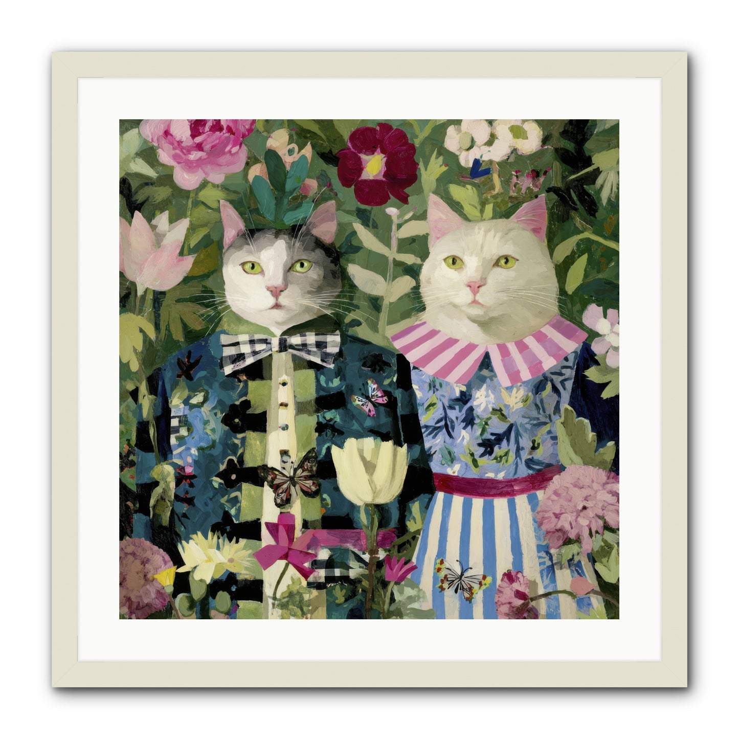 Summer Canvas -- Framed Print - White 24x24