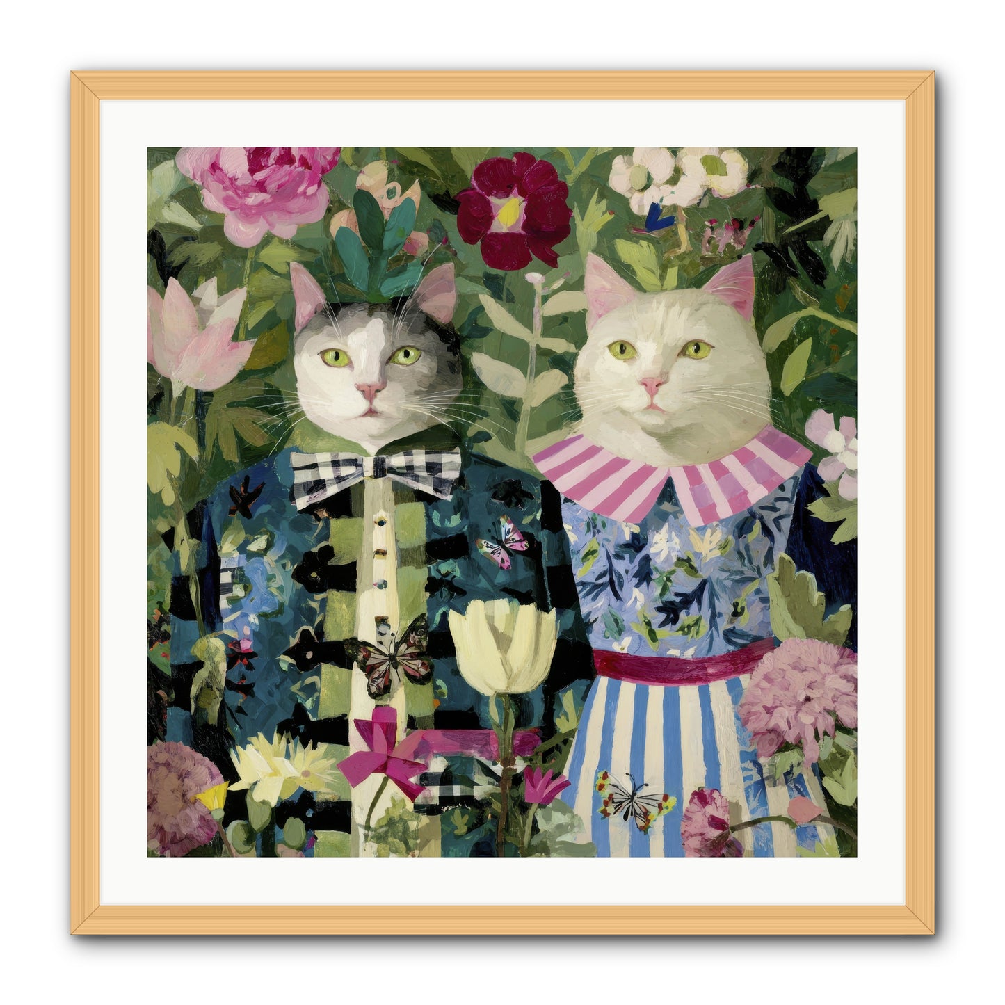 Summer Canvas -- Framed Print - Natural 30x30
