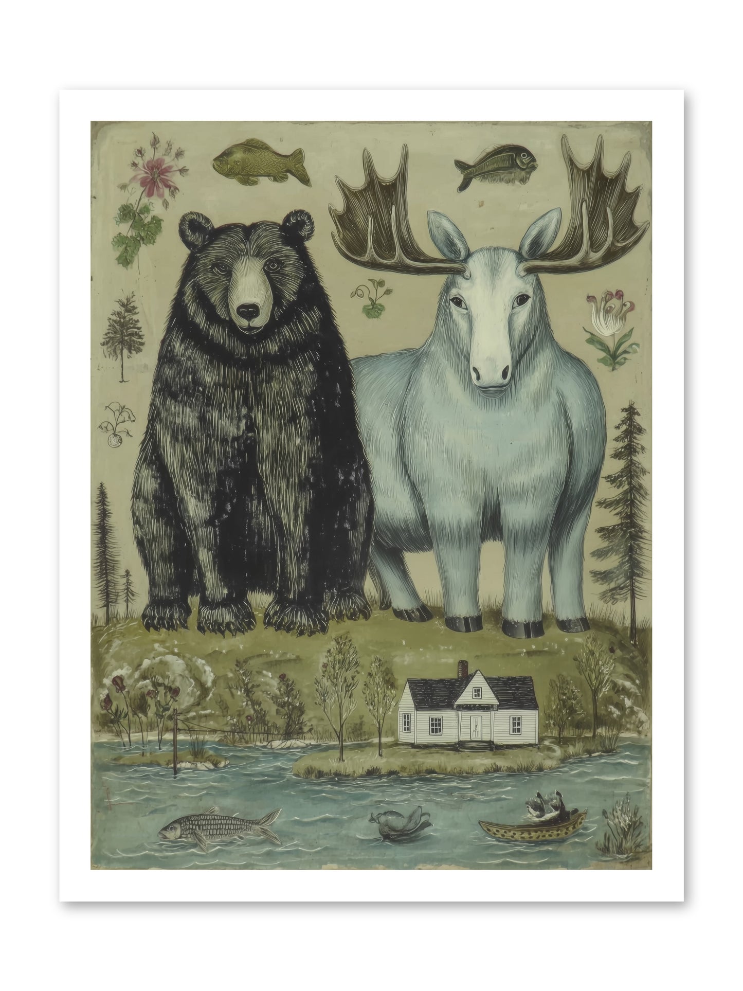 Summer Guests -- Loose Canvas Print 18x24