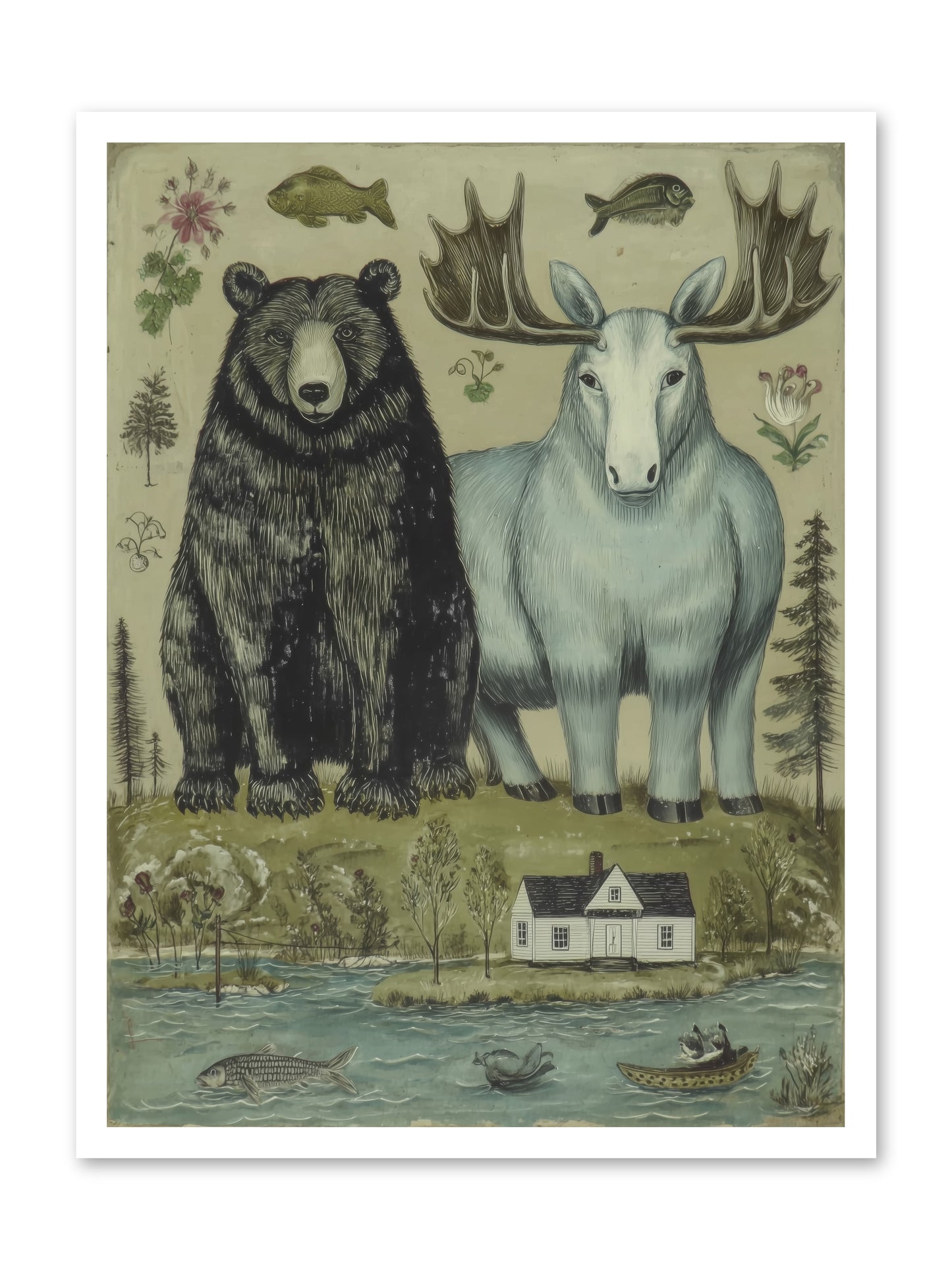 Summer Guests -- Paper Print 24x32