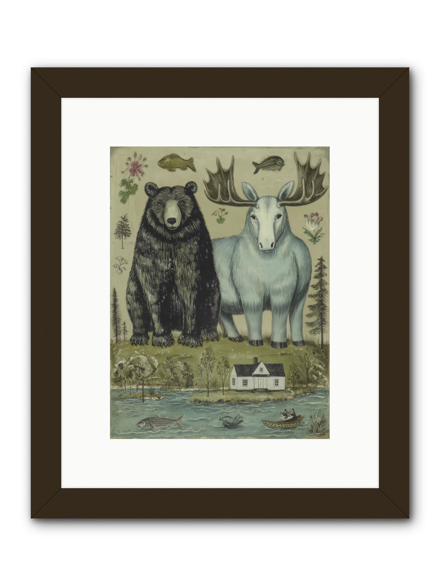 Summer Guests -- Framed Print - Black 9x12