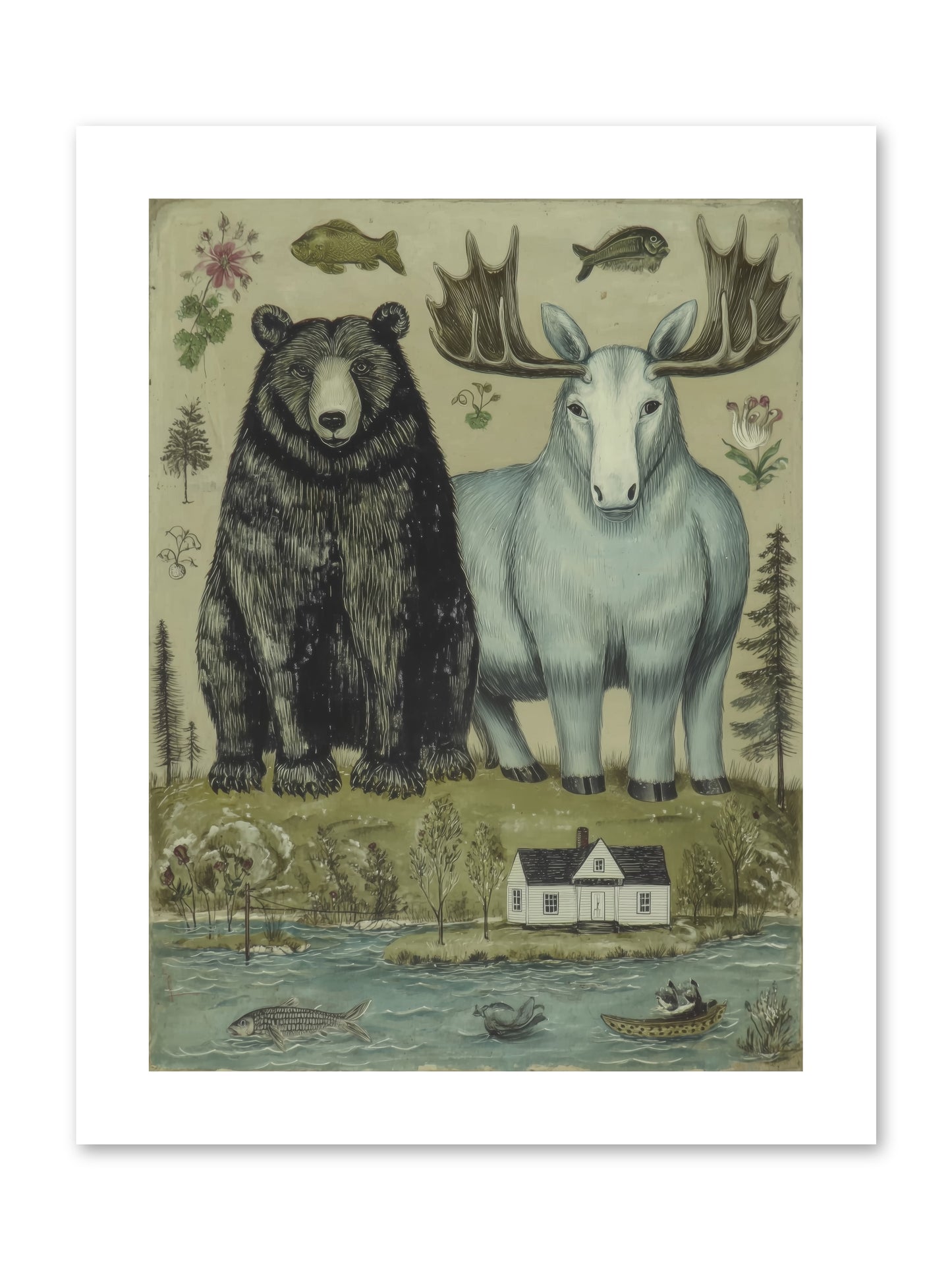 Summer Guests -- Loose Canvas Print 9x12