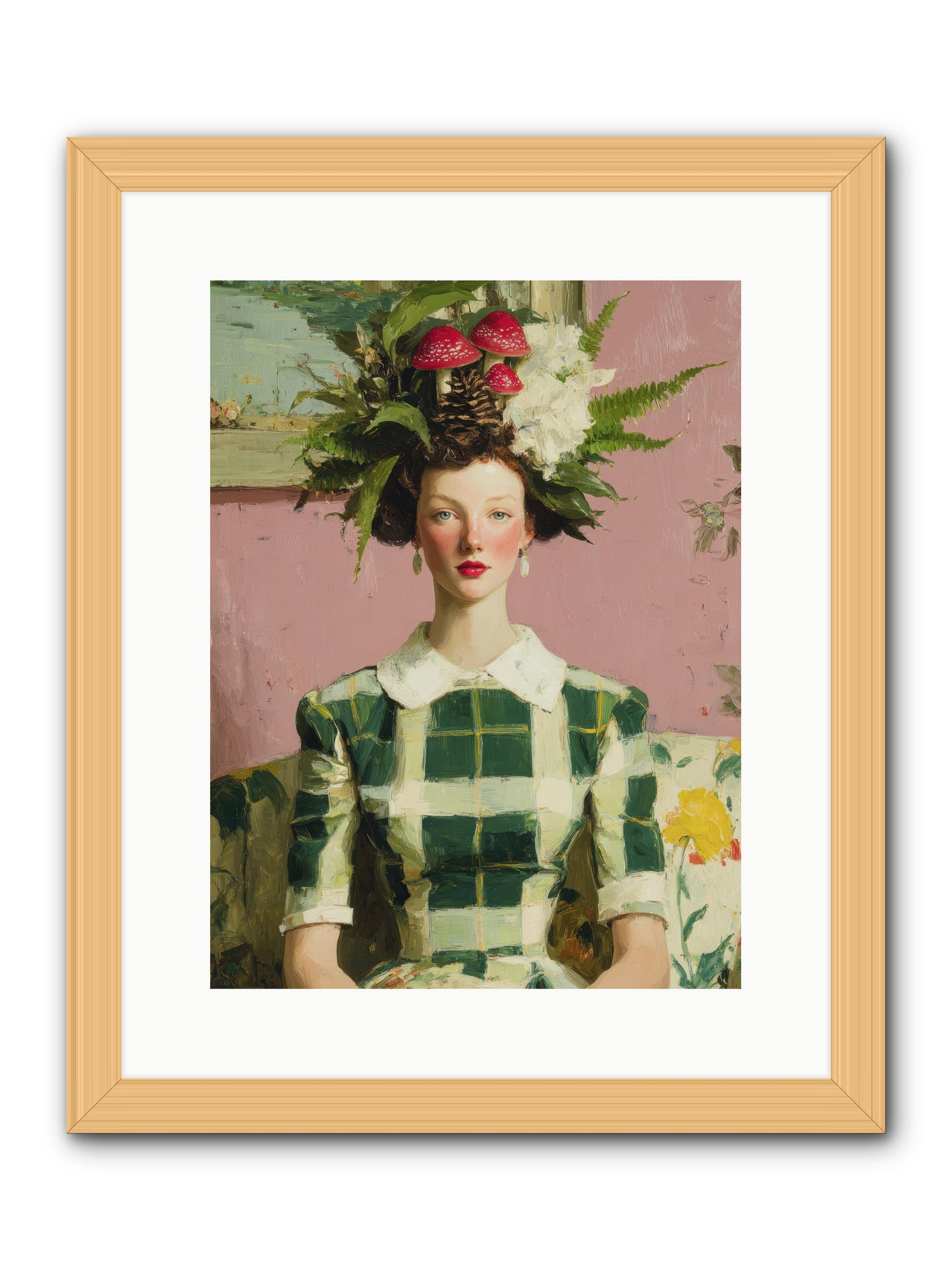 Summer Guests Only -- Framed Print - Natural 12x16