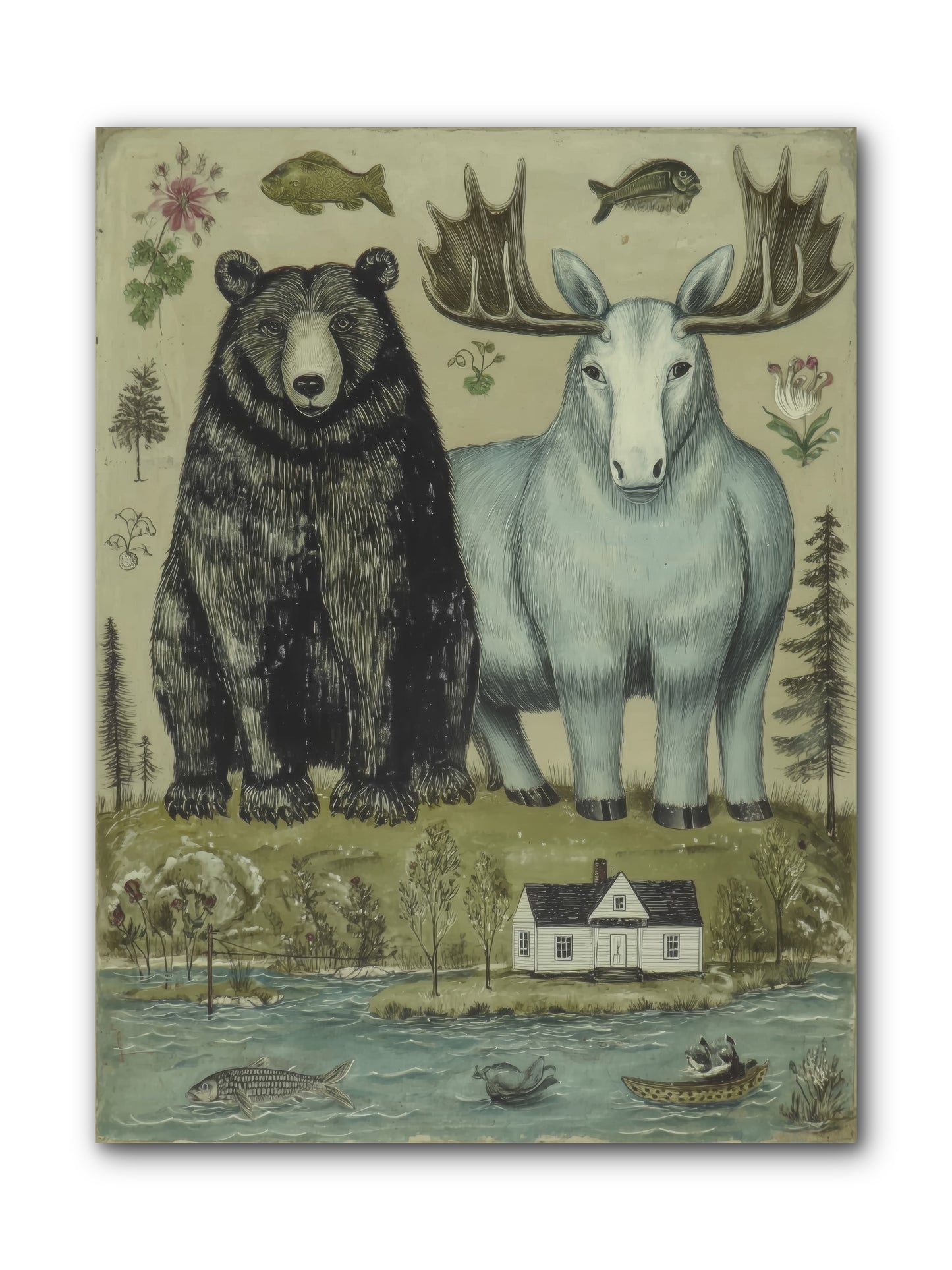 Summer Guests -- Wrapped Canvas 9x12