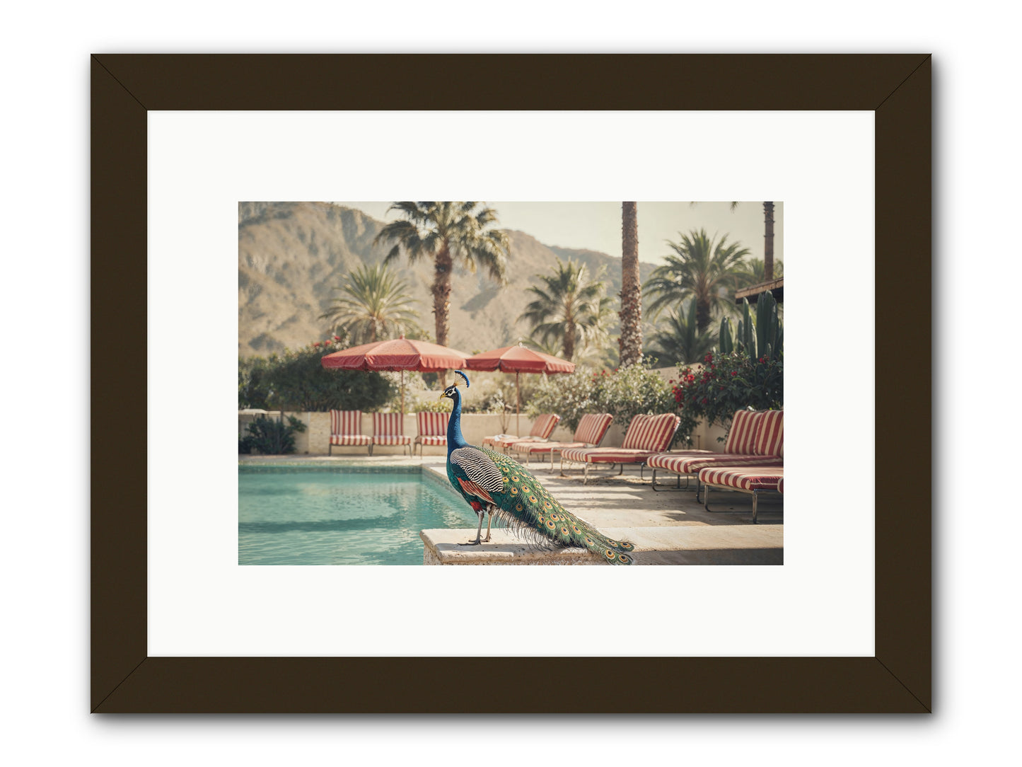 Summer In The Riviera -- Framed Print - Black 12x8