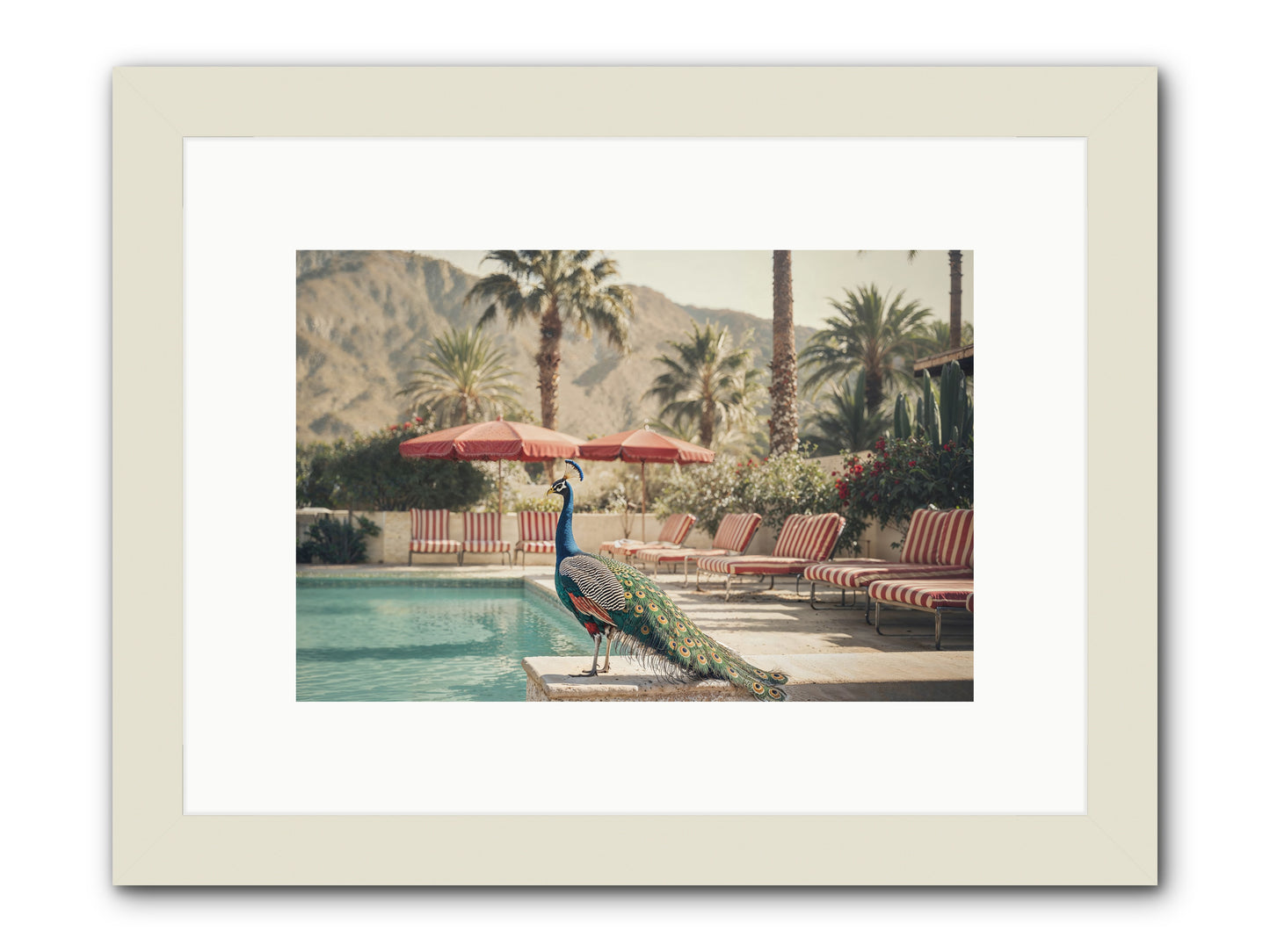 Summer In The Riviera -- Framed Print - White 12x8