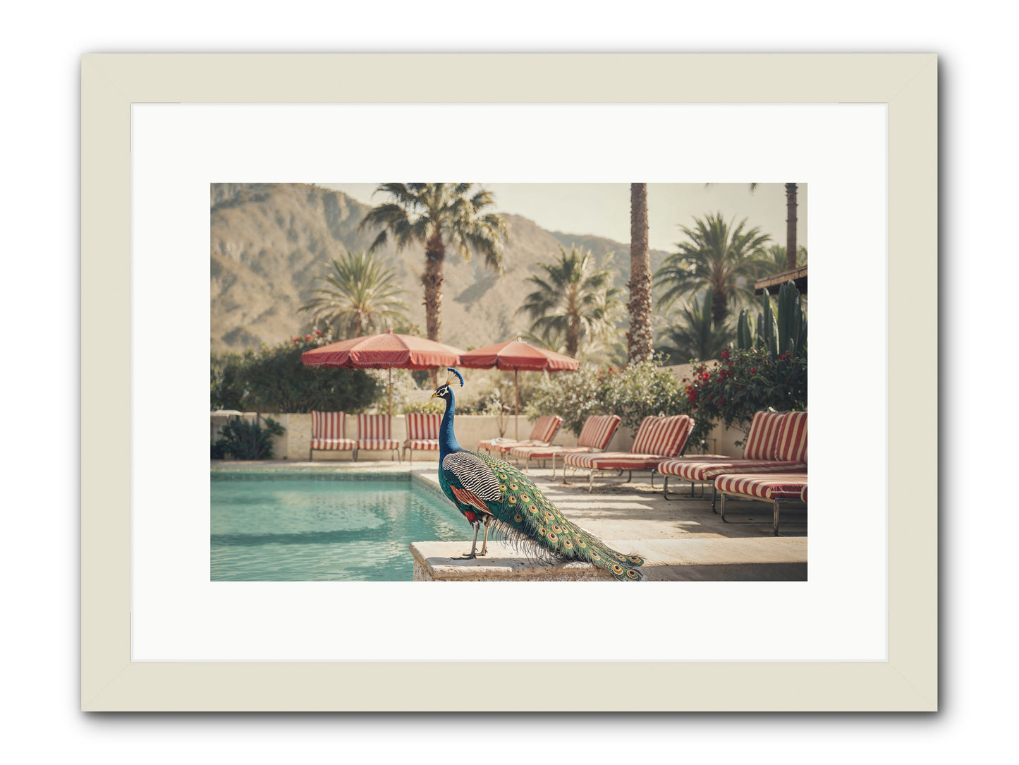 Summer In The Riviera -- Framed Print - White 15x10