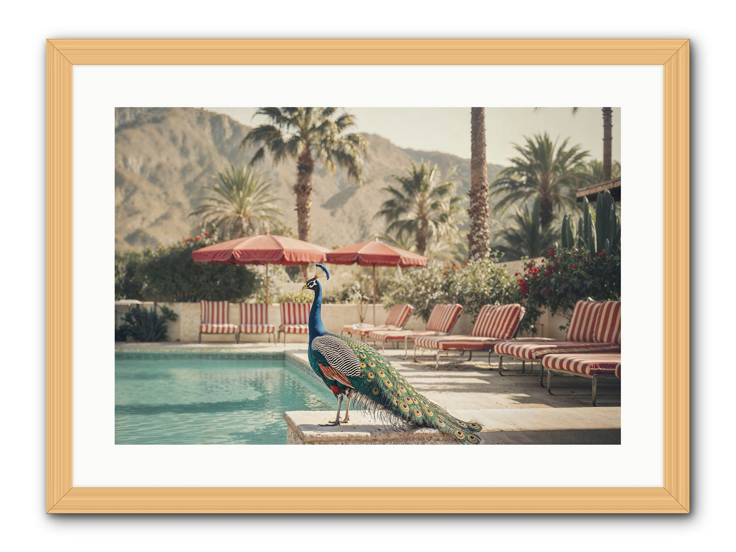 Summer In The Riviera -- Framed Print - Natural 24x16