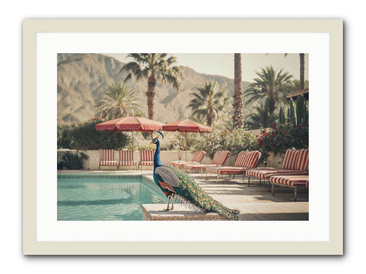 Summer In The Riviera -- Framed Print - White 24x16
