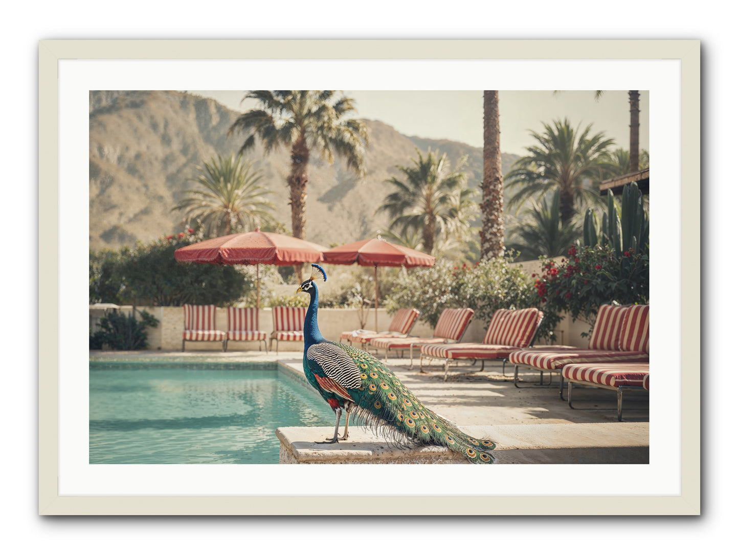 Summer In The Riviera -- Framed Print - White 36x24