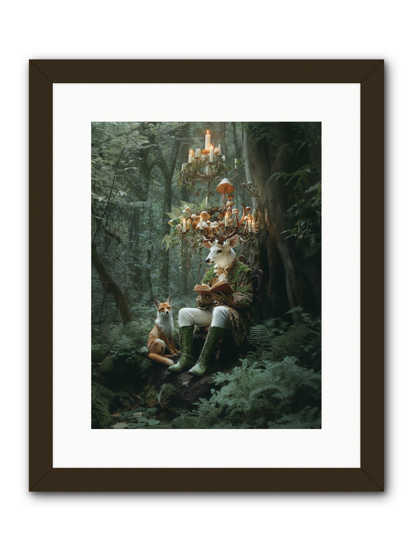 Summer Knows Secret PlacesRez -- Framed Print - Black 12x16
