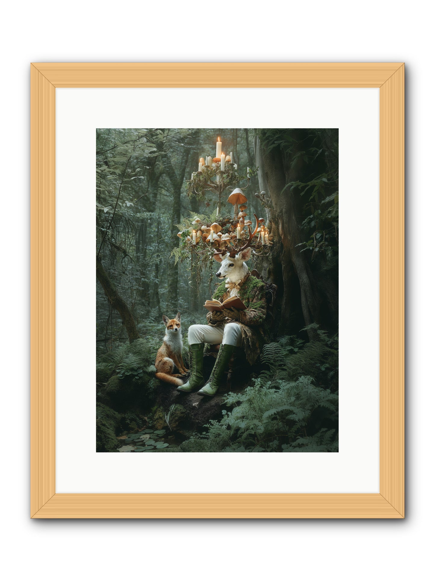 Summer Knows Secret PlacesRez -- Framed Print - Natural 12x16