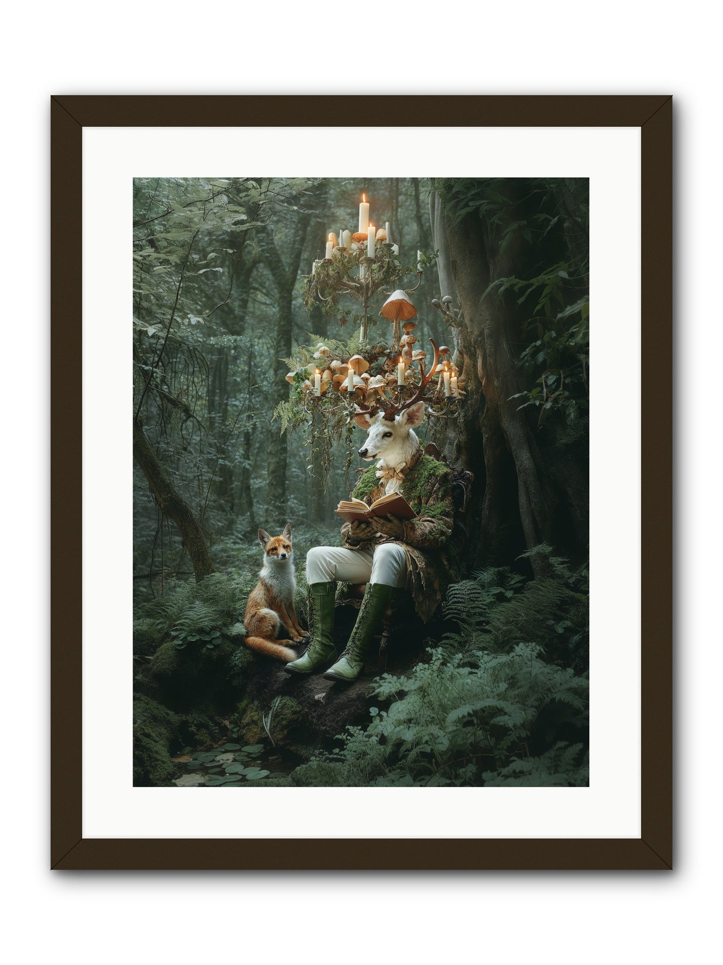Summer Knows Secret PlacesRez -- Framed Print - Black 18x24