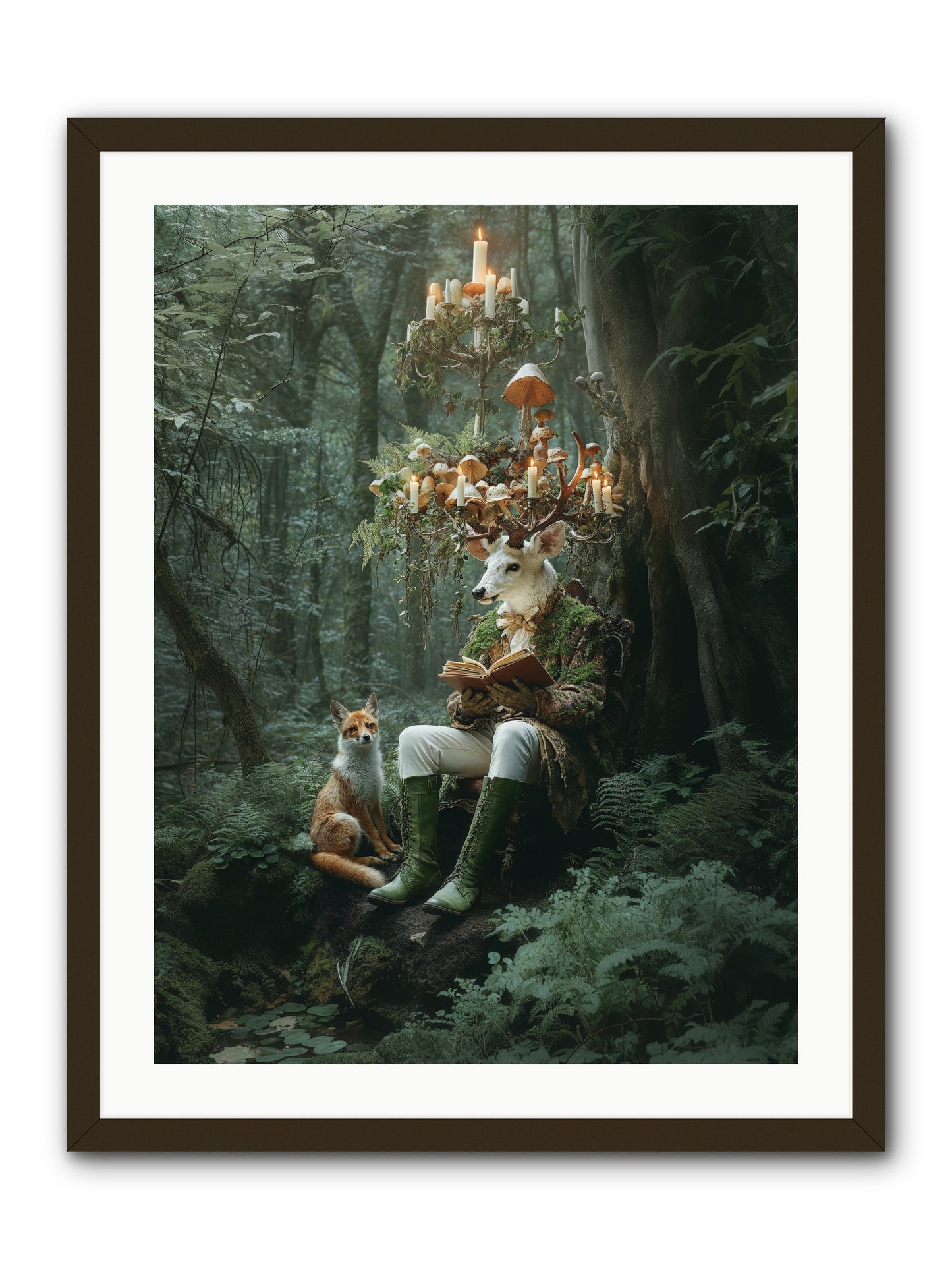 Summer Knows Secret PlacesRez -- Framed Print - Black 24x32